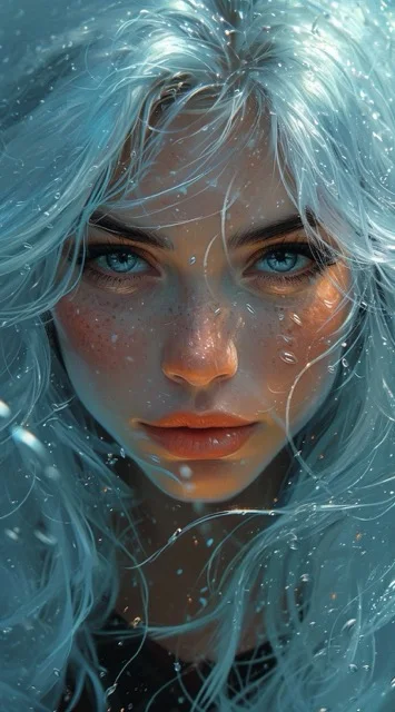 Teal Fantasy Portrait